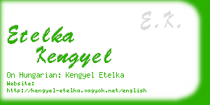 etelka kengyel business card